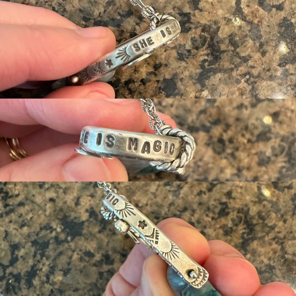 🦊 Trade for K!  Nightdreamer Jasper Swinging Fox and Opal Moon Pendant Necklace - Picture 5 of 16